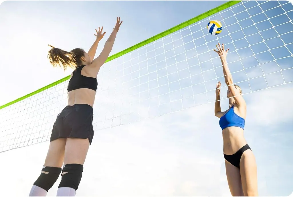 Filet et support de volley-ball et badminton 570 cm pour extérieur - 6