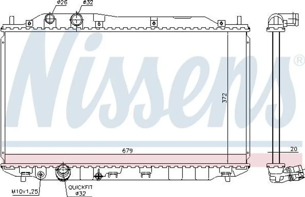 NISSENS 681384 Radiateur moteur haute performance - Compatible Civic OE