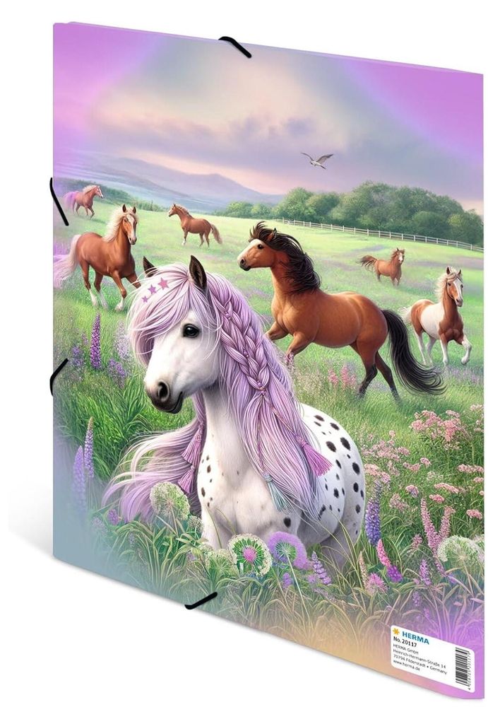 HERMA 20117 Chemise à rabats HERMA "Le monde des chevaux", Image du produit 