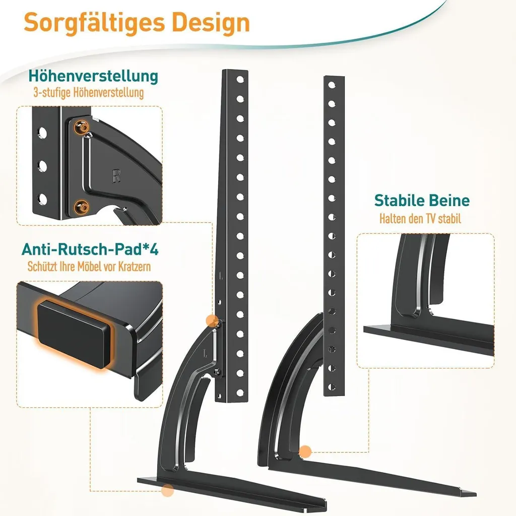 Support Mural TV Fixe et Robuste de 27 à 55 Pouces - Charge 40kg Max