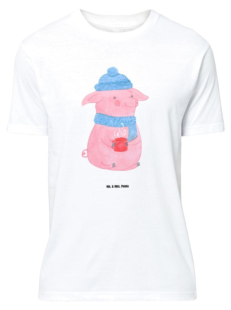 Mr. & Mrs. Panda Größe XL T-Shirt Schweinchen Glühwein - Weiß - Geschenk, mit Spruch, Betrunken, Weihnachtsmarkt, Shirt, Tshirt, Weihnachten