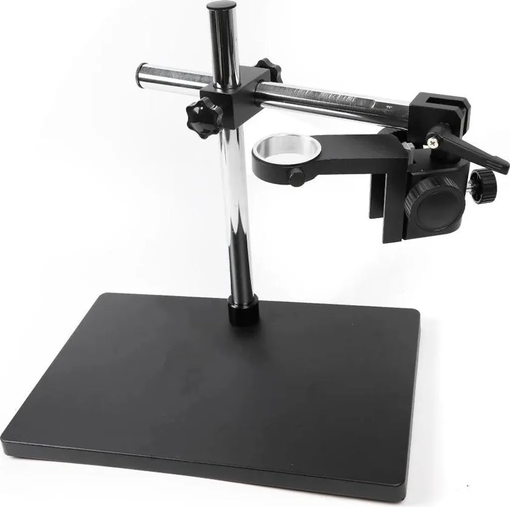 Support microscope réglable 32 cm multi-axes - Fixation table robuste