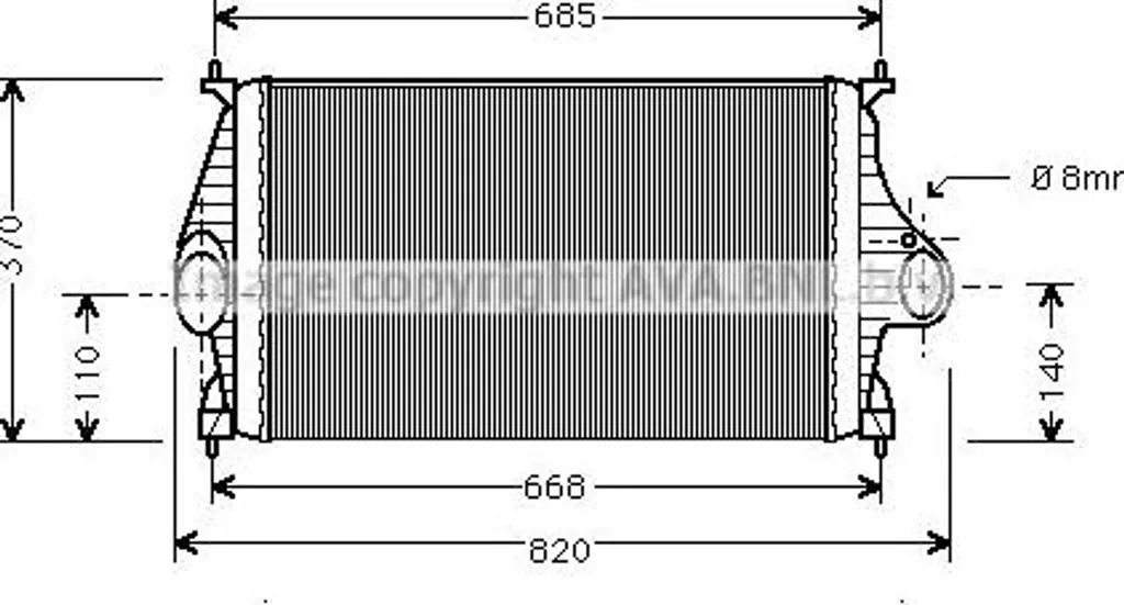 Refroidisseur de Turbo pour Xantia et 406 - Remplacement OE 0384E8 Fiable