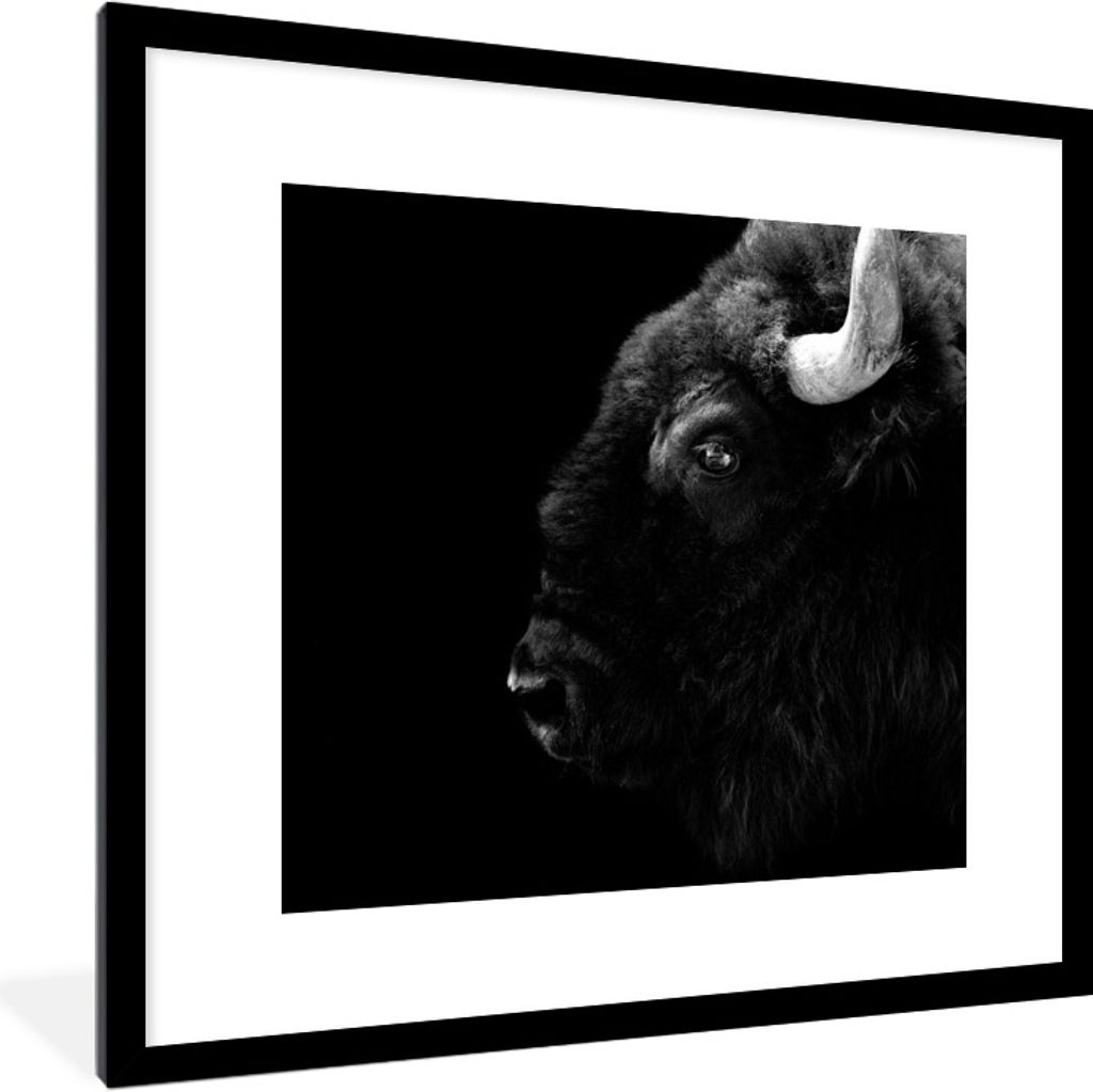 MuchoWow® Gerahmtes Poster Amerikanischer Bison auf Produktbild 