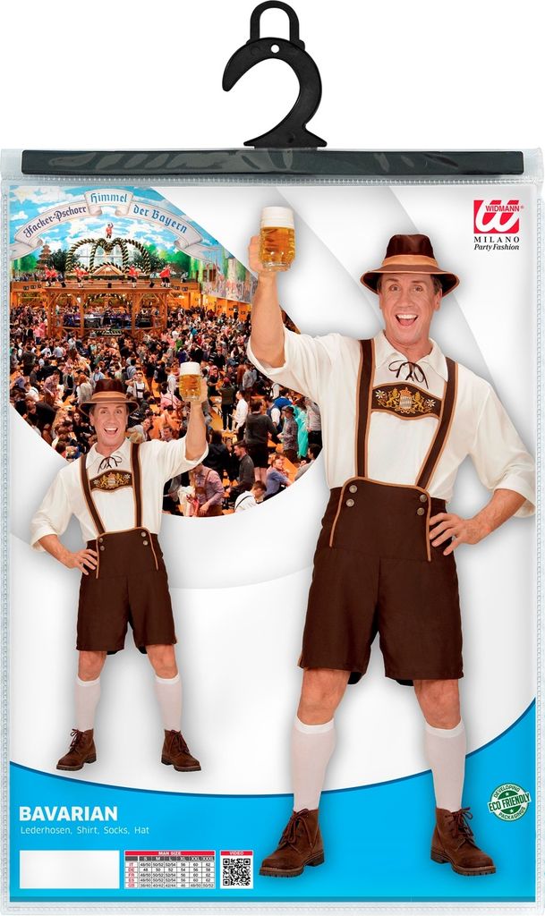 Oktoberfest Herren Kostüm Komplettset - Lederhose Mit Hut & Socken Für Karneval & Volksfeste
