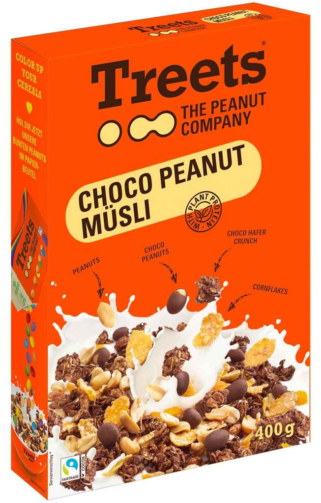 Treets Choco Peanut müsli s arašídy a kukuřičnými lupínky Obrázek produktu 