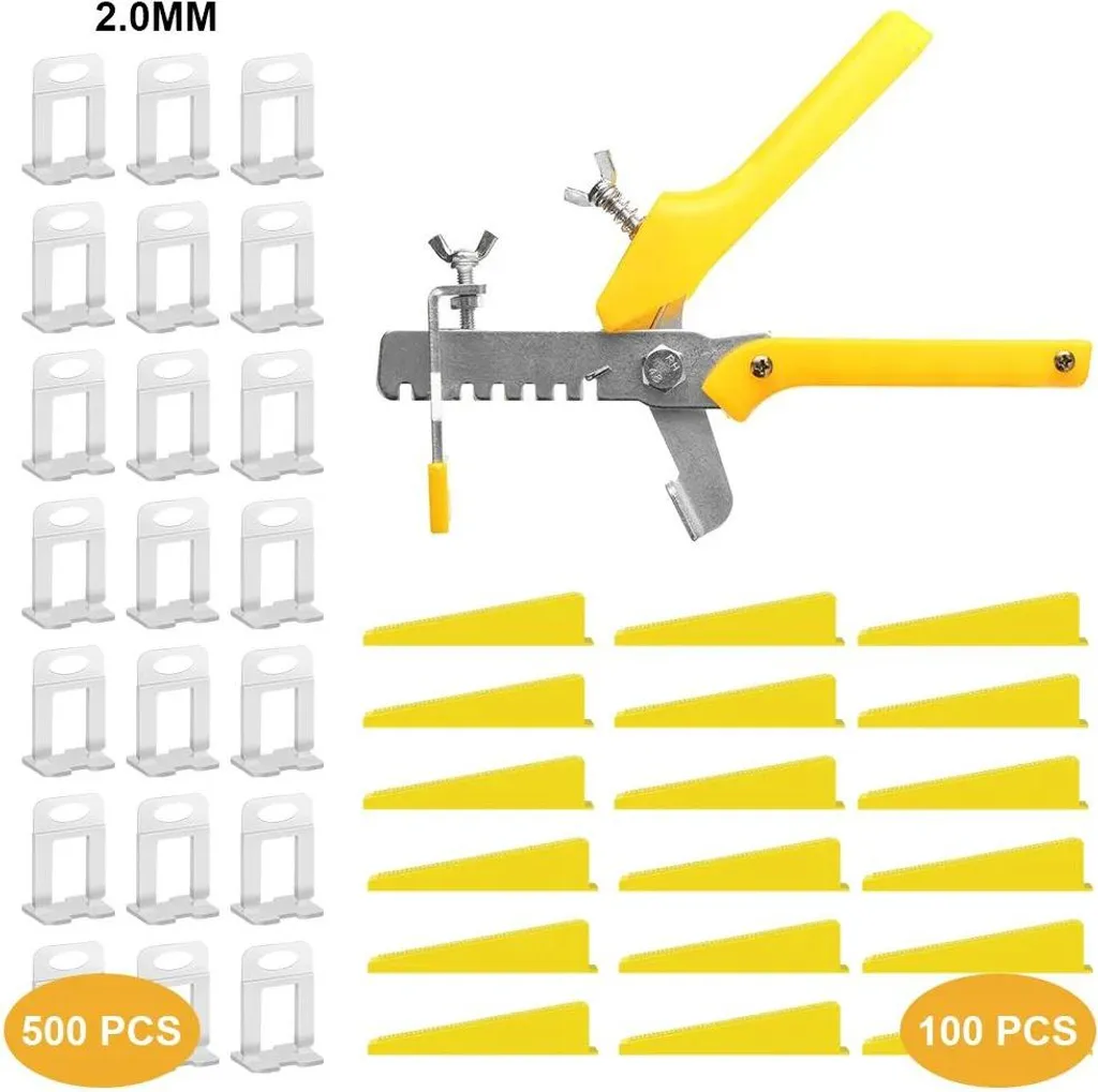 Sistema Livellamento Piastrelle Professionale 1.5/2mm - 500pz Clip e Cunei