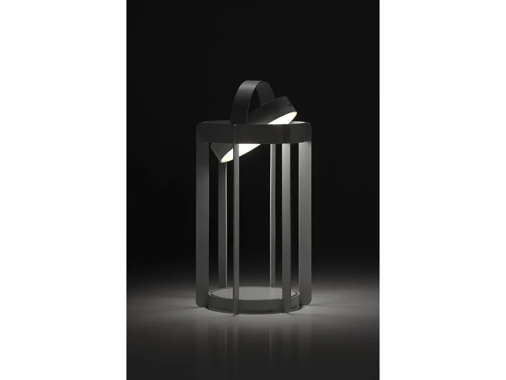 Lanterne de Table LED Firefly Soft Grey - Idéal pour Terrasse et Balcon - 8