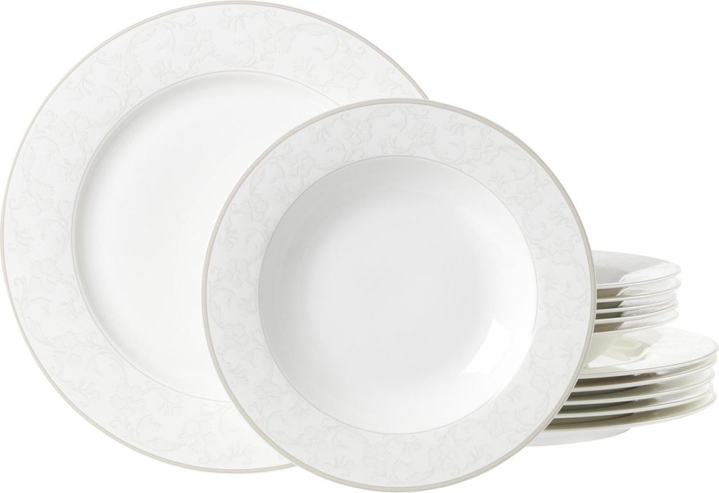 Ritzenhoff & Breker Tafelservice Isabella, 12-tlg., Geschirr, Service, Porzellan, Beige, 46878