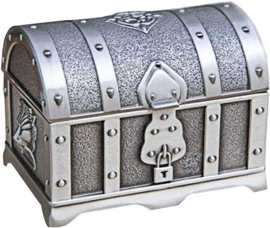 Coffret à bijoux pour petite fille en métal robuste, compartiment inclus