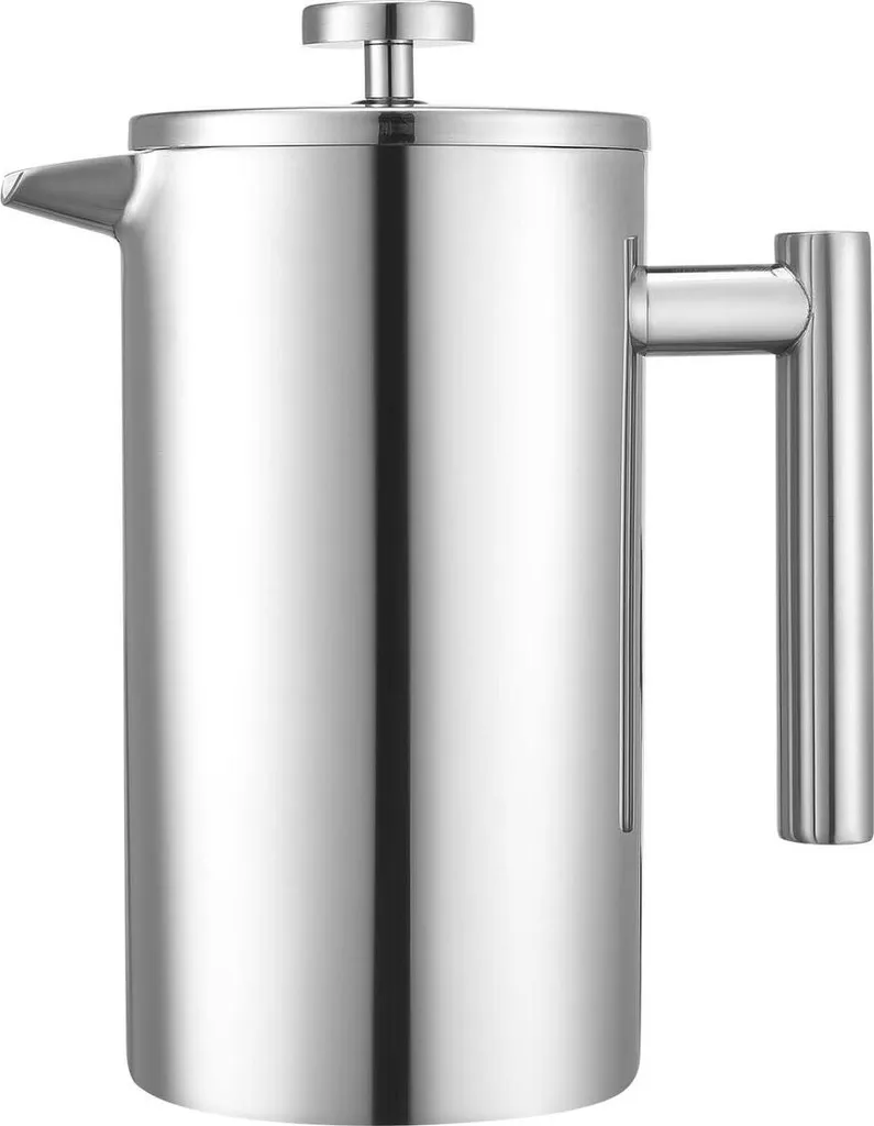 Cafetière à piston isolée double paroi - Inox 1 Litre pour infusion