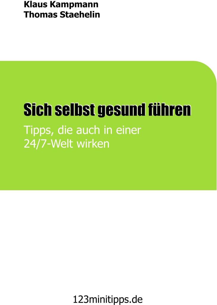 Sich selbst gesund führen