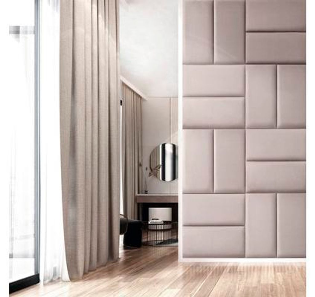 Wandkissen Fancy creme/taupe Gewebte-Optik 30 x 60 cm