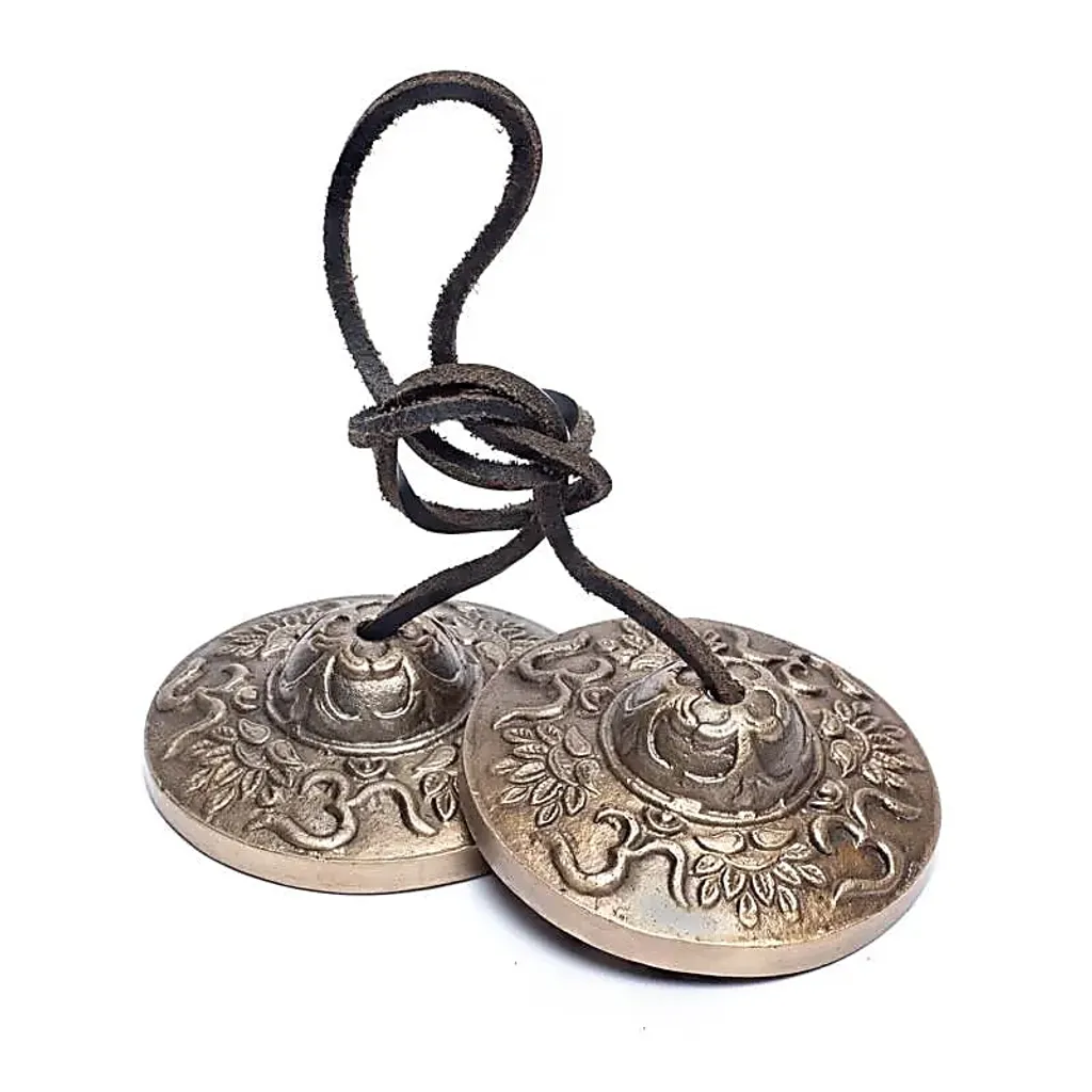 Tingshas Ohm Lotus 7cm 260g - Clarifiez votre Esprit et l'Espace