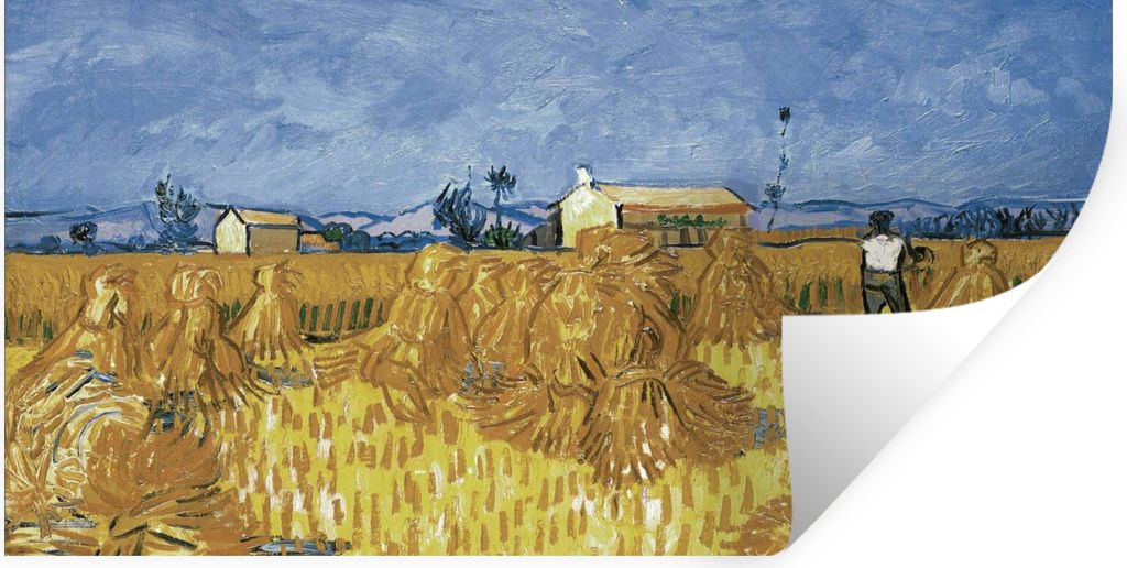 MuchoWow Wandtattoo Wandsticker Wandaufkleber Weinlese in der Provence - Vincent van Gogh 160x80 cm Selbstklebend und Repositionierbar - Sticker ...