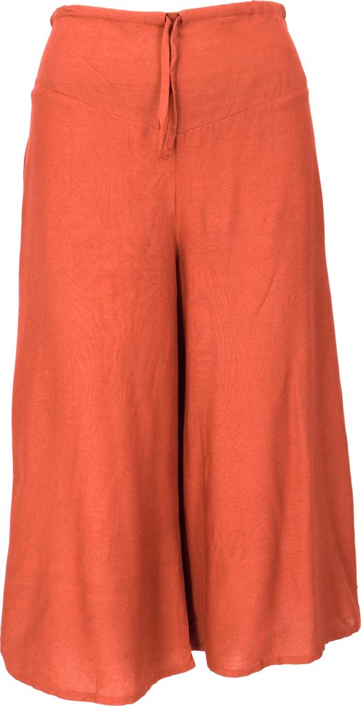Palazzohose, 7/8 Hosenrock, Boho Schlaghose, Sommerhose - Orange, Damen, Viskose, Größe: S/M