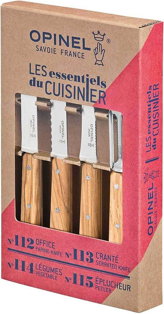Opinel-Küchenmesser Set, 4-teilig Olivenholz Image du produit 