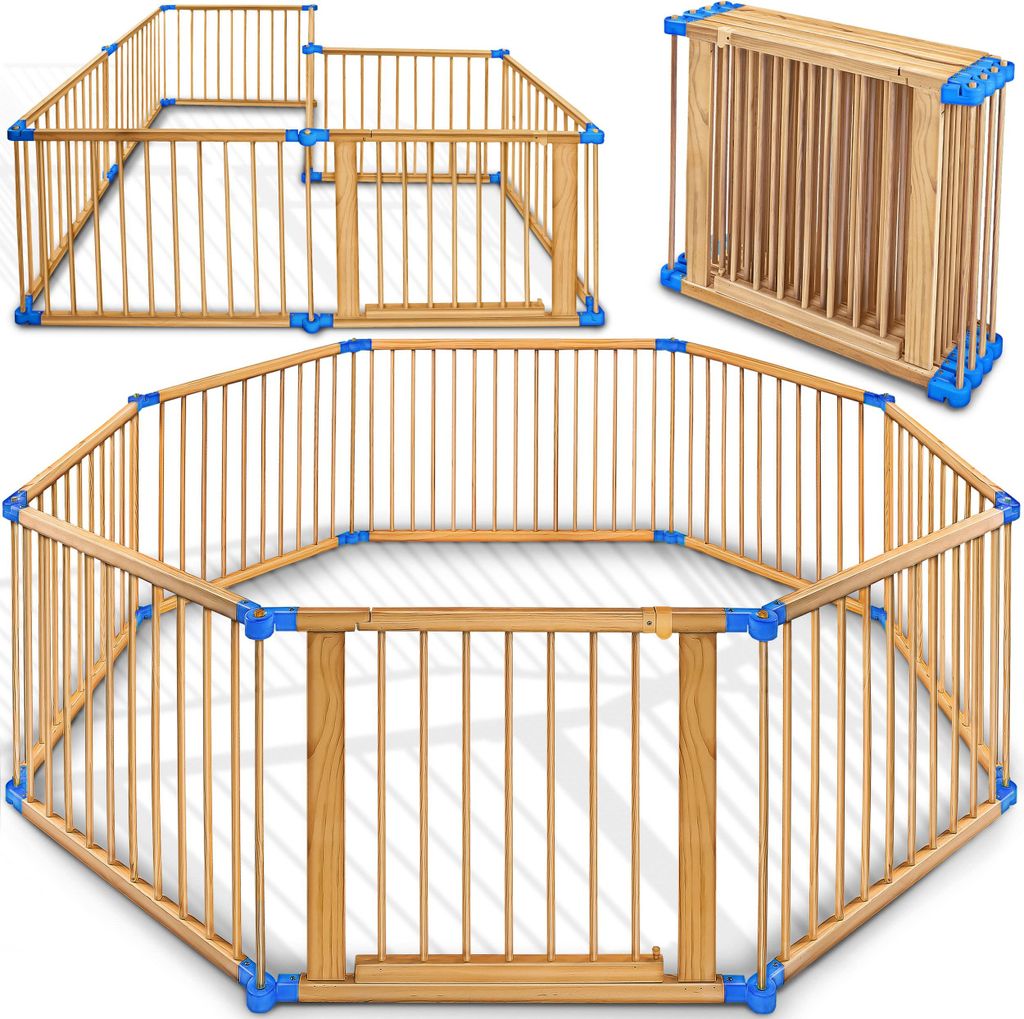 KIDUKU® Parc 7,2 mètres bleu XXL pliable avec porte, Image du produit 