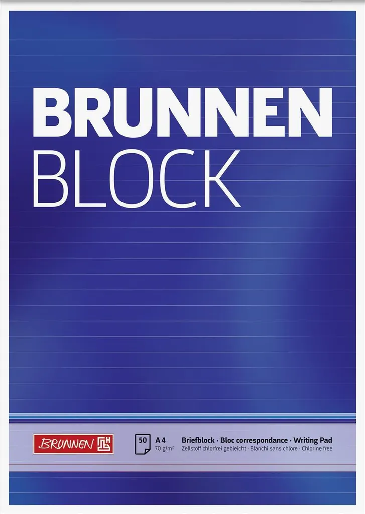 Lot de 10 Blocs A4 Lignés 50 Feuilles 70g Papier Blanc Haute Qualité