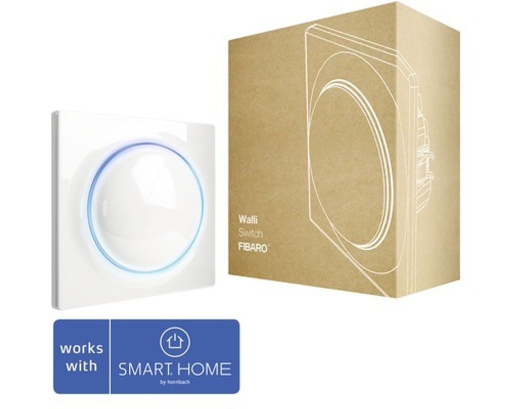 Fibaro Walli, Bezdrôtový, Z-Wave, Biela, Múr, 50 m, AC Obrázok produktu 