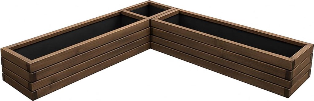 HolzGarden Set 3 Stück Pflanzkübel Holz 2x 80x30x40 cm + Produktbild 