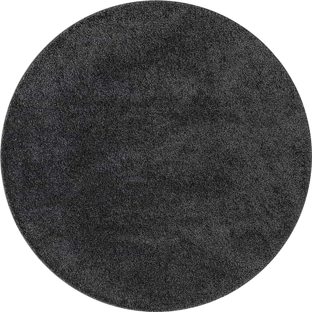 vidaXL Anti-Rutsch Shaggy Teppich Dunkelgrau 120 x 120 cm PP