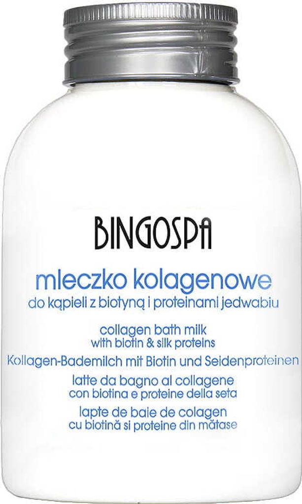 BINGOSPA Collagen Milk Bath with Biotin and Silk Proteins for Relaxation and Skin Moisturization 400ml