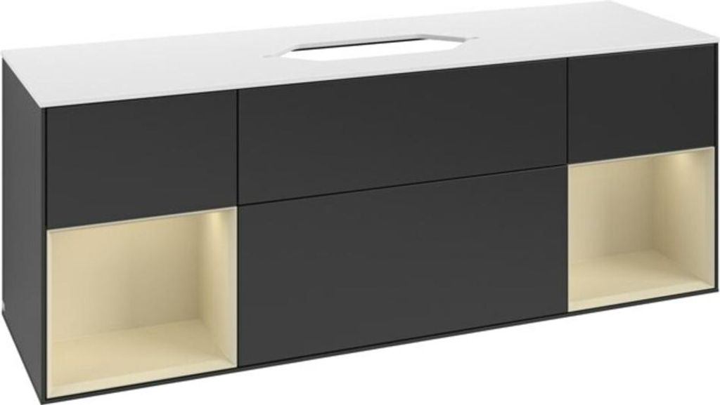 V&B Waschtischunterschrank Finion 160x60,3x50,1cm, Rg si G m La, bla m Lac