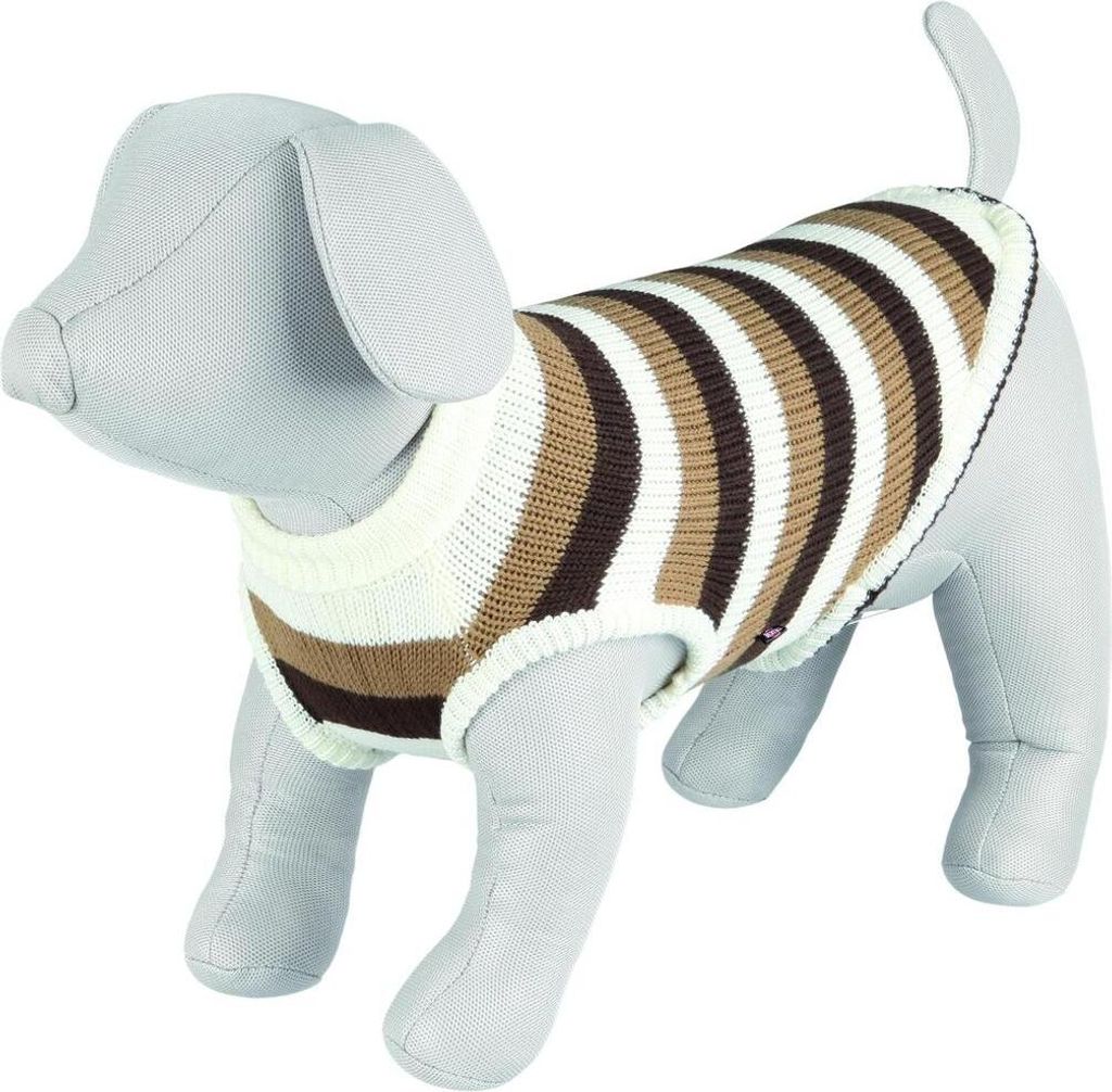 Trixie Pullover Hamilton XL: 70 cm, braun/weiß gestreift