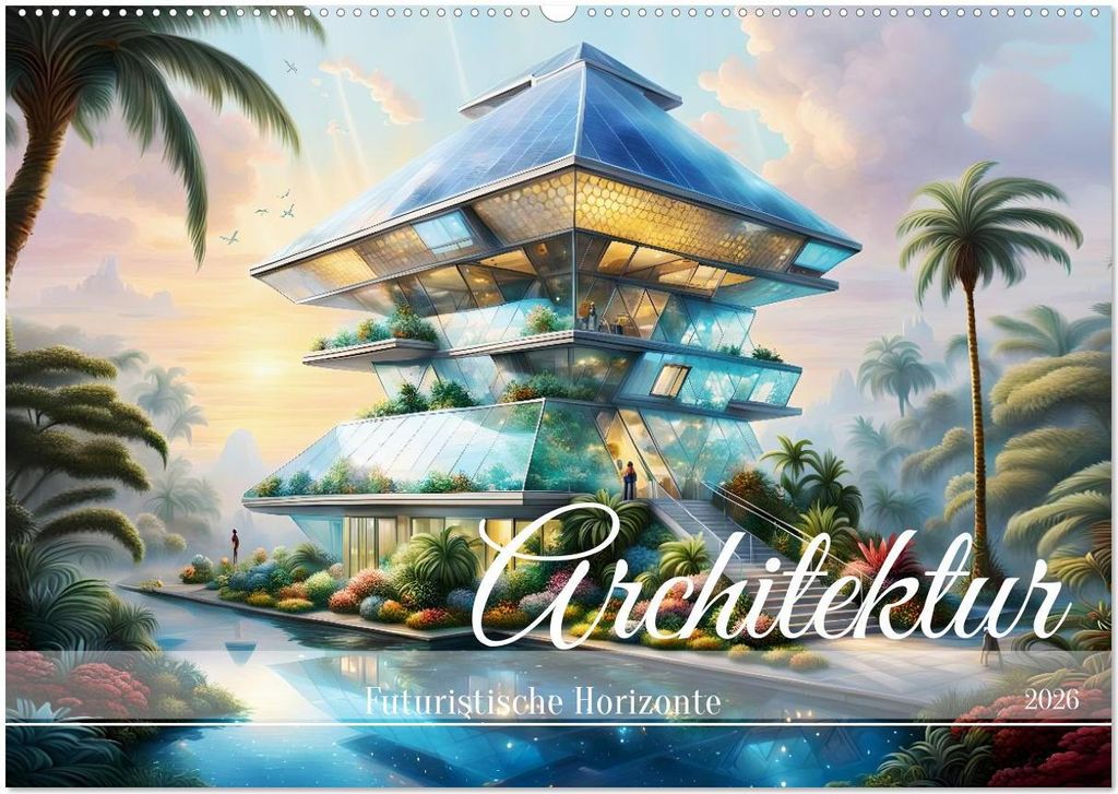 Architektur Futuristische Horizonte (Wandkalender 2026 DIN A2 quer), CALVENDO Monatskalender