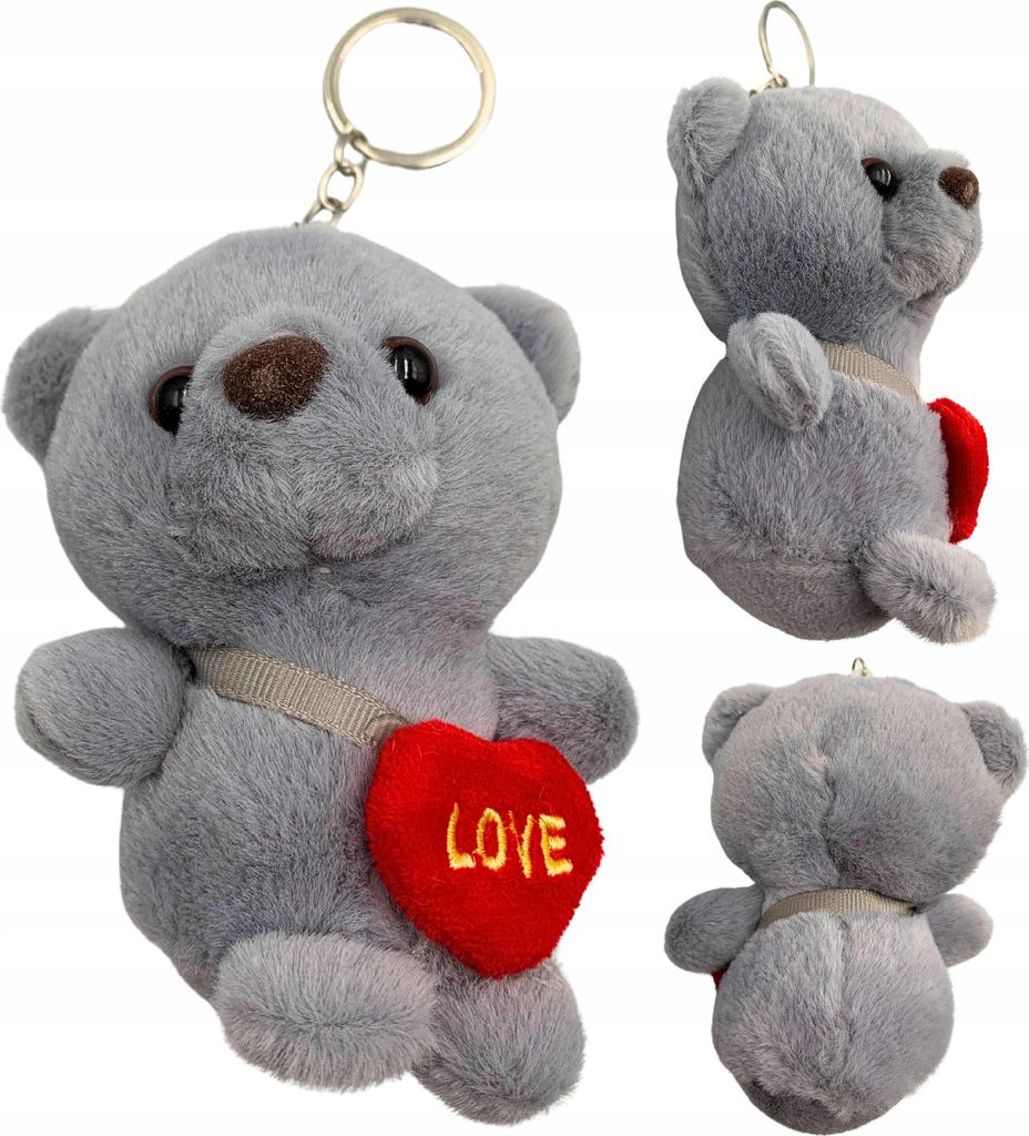 Valentinstag Plüsch Teddybär Herz Plüschtier Schlüsselanhänger für sie 10 cm