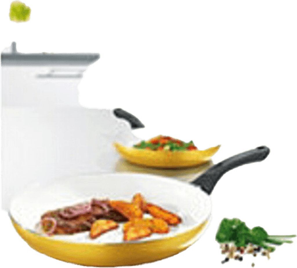 Pfanne Aluguss Gelb Ø24 cm