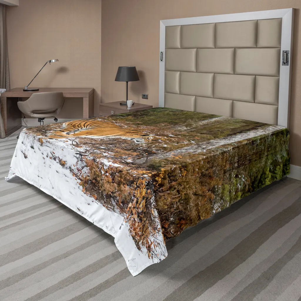 Lenzuolo Sopra Tigre ABAKUHAUS 275 cm x 260 cm - Arancio/Verde