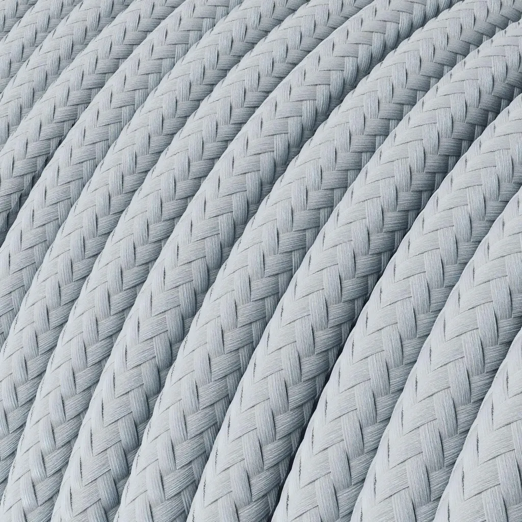 Câble électrique textile bleu clair gris RM30 2x0,75mm2 Creative-Cables 10m