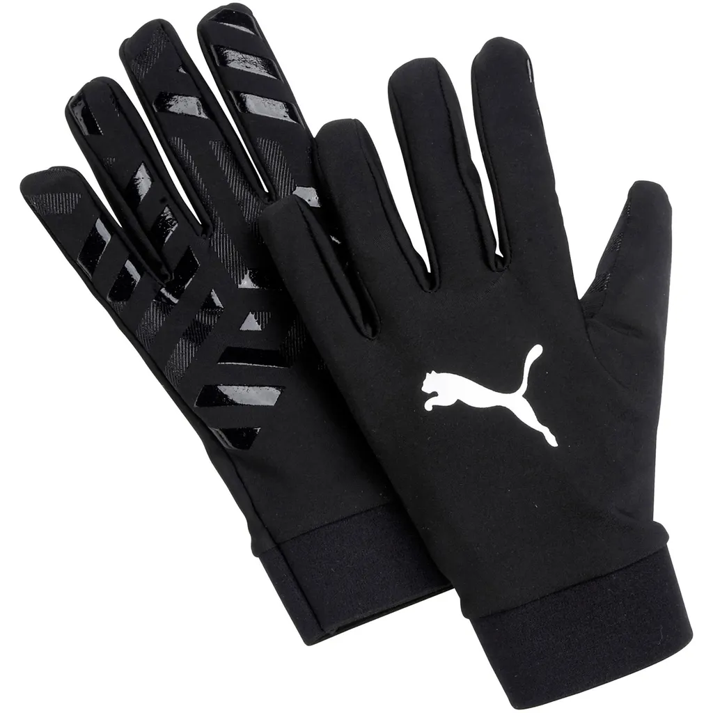 Gants de football Puma noirs pour entraînement hivernal homme