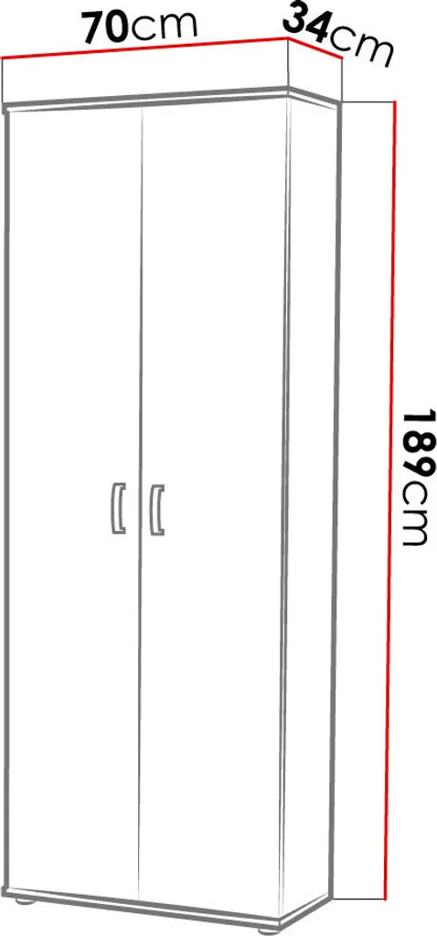 Armoire de chambre à coucher Terni pour optimiser le rangement blanc