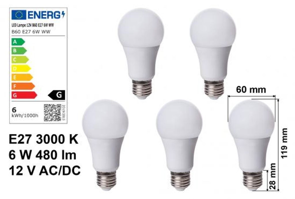 10x PAR 30 LED Spot 6W (80W) Kaltweiss E27 6500K 55° Leuchte