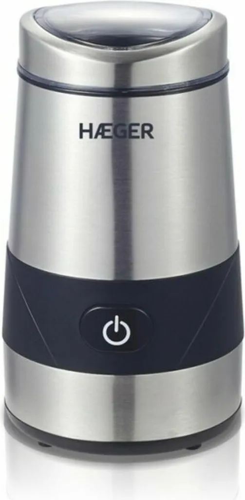 Moulin à café 200W Haeger à lames acier : puissance et rapidité inox