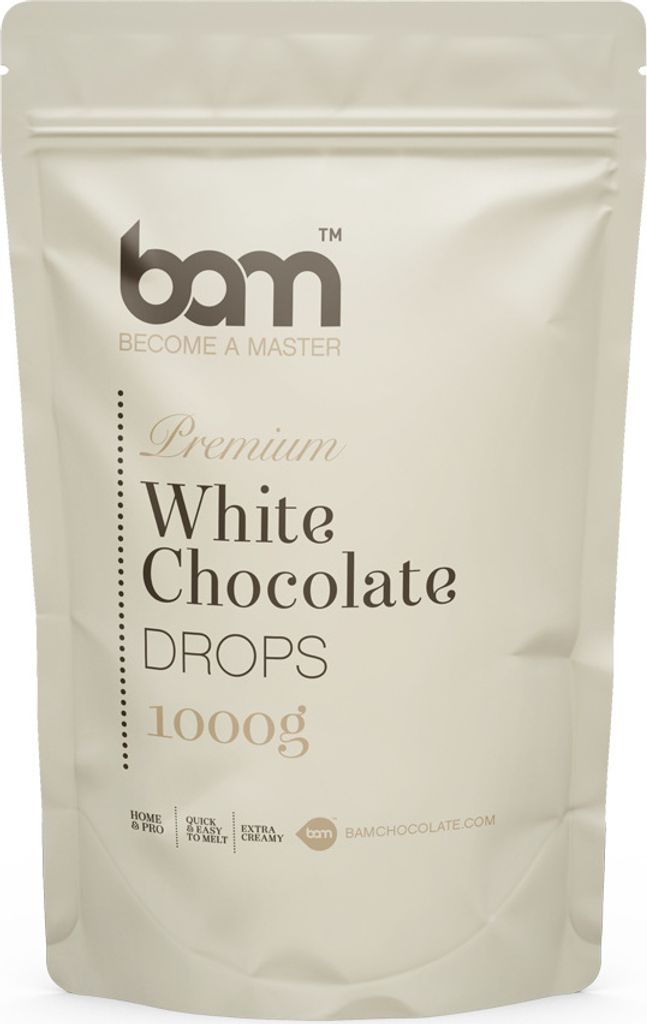 Drops aus weißer Schokolade, 1 kg Produktbild 