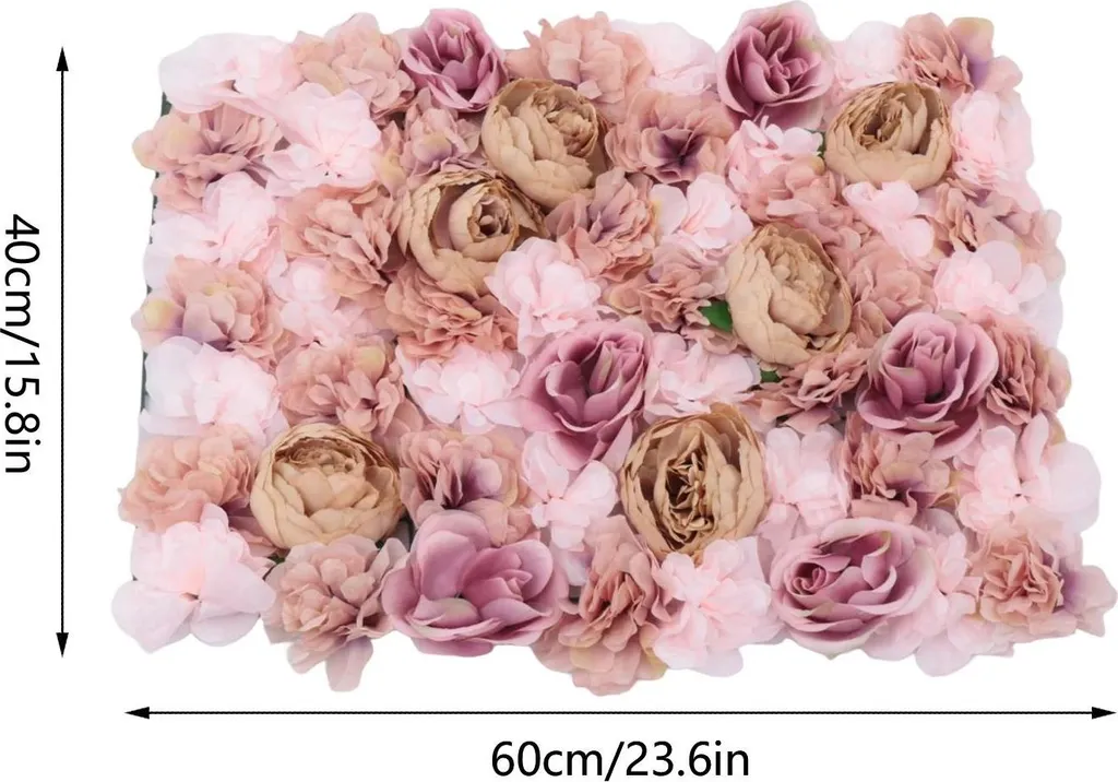 Mur de Fleurs Artificielles Rose - Décoration Durable pour Événements - 5