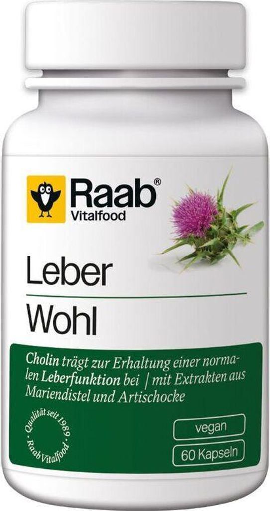 Raab Vitalfood Leberwohl Kapseln 60 St Produktbild 