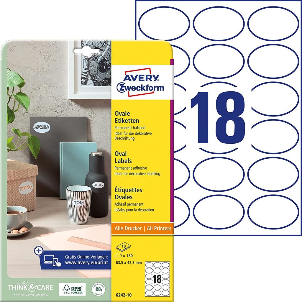 AVERY Zweckform 6242-10 Identifikační štítky AVERY Obrázek produktu 