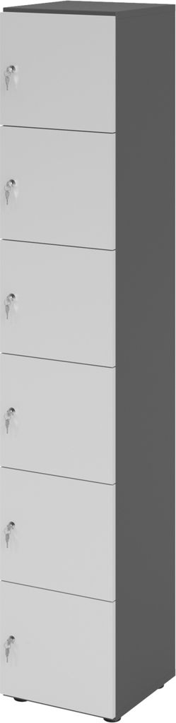 Hammerbacher Schliessfachschrank 6OH 6xDS gp/gr