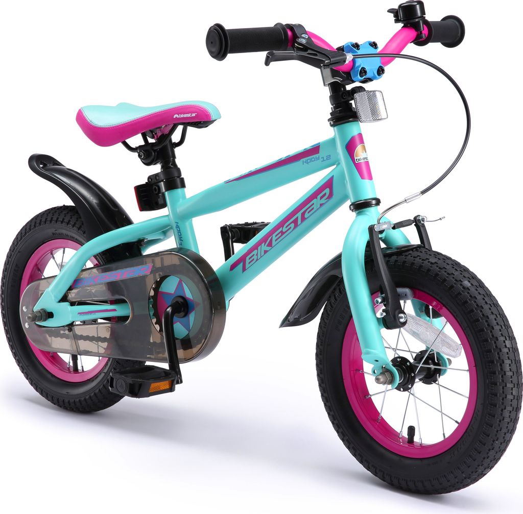 BIKESTAR Kinder Fahrrad ab 3 - 4 Jahre | 12 Zoll Mountain | Berry Türkis