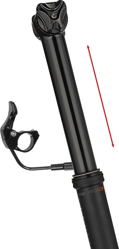 Tige de selle suspendue réglable Ergotec Viper Up 34,9 mm pour vélo