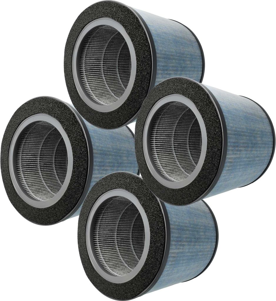 vhbw 4x Vorfilter+Hepa+Aktivkohle kompatibel mit Comedes Lavaero 900 Luftreiniger - Mehrstufiges Filtersystem