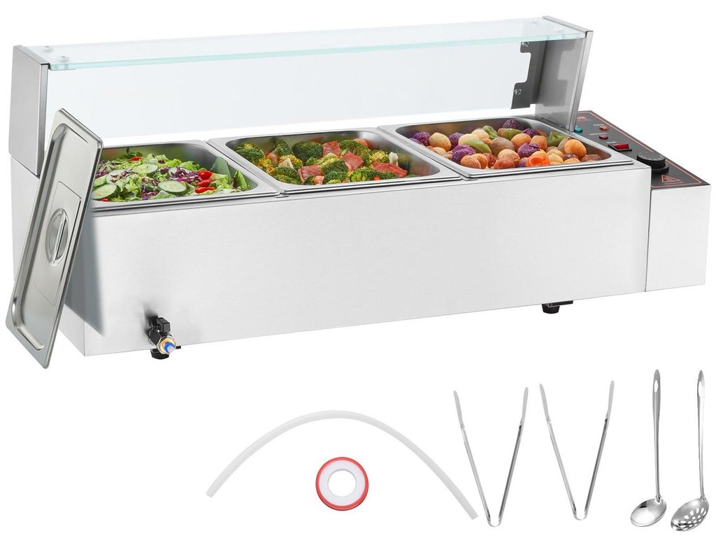VEVOR 8-Pfannen Gewerblicher Speisenwärmer, 8 x 8QT Produktbild 