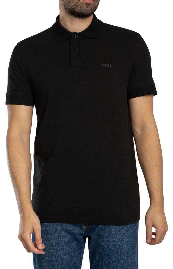 BOSS Prime Polohemd, Schwarz XXL
