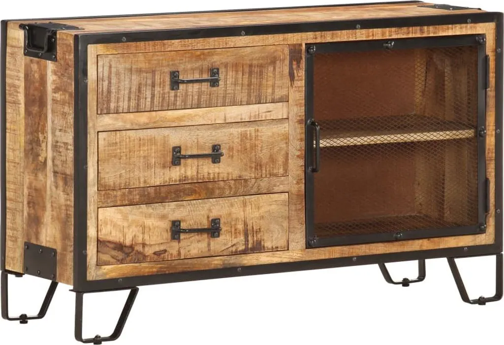 Buffet en bois de manguier massif brut et durable - Série Loft