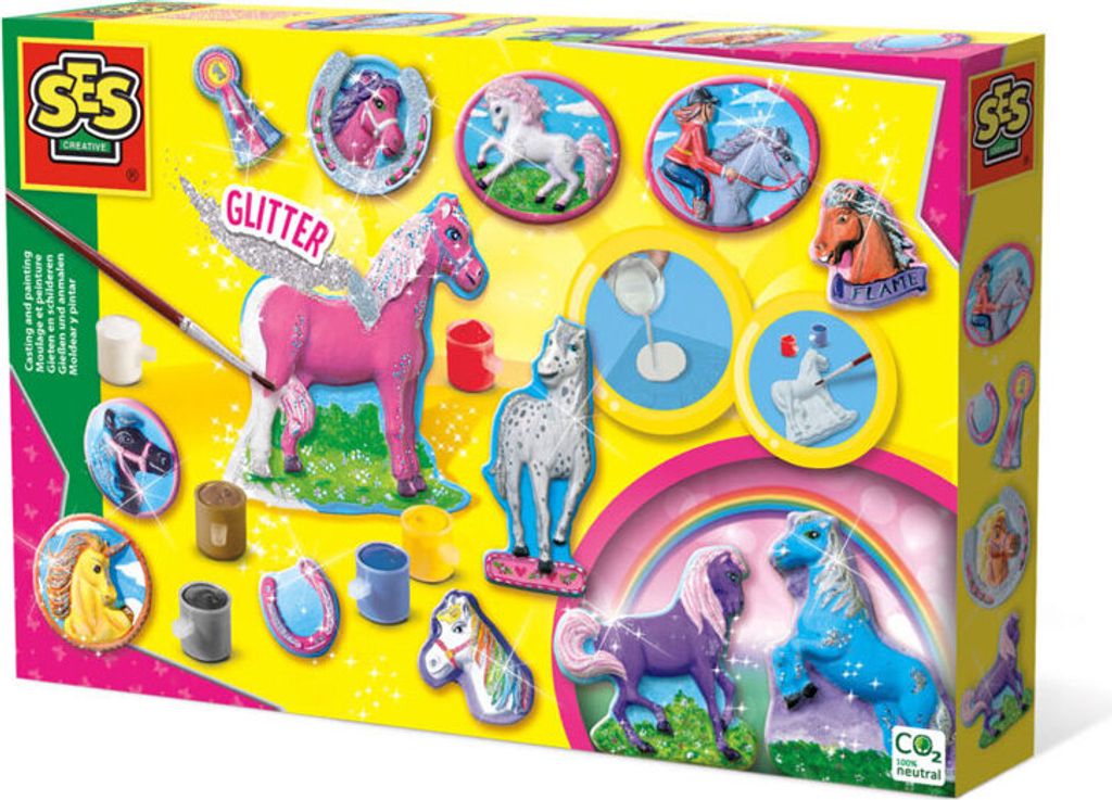 SES Creative 01155 Bastelset Fantasy Pferde Gips Gießen Produktbild 